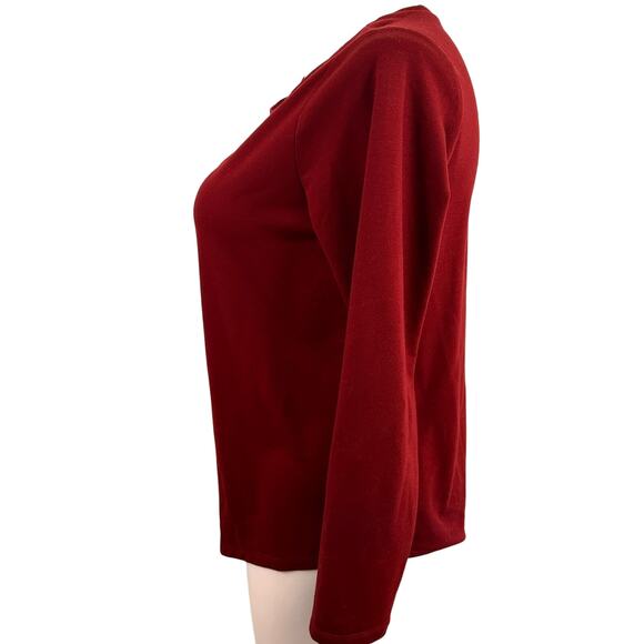 Torrid Active Maroon Long Sleeve Side Tie Soft Blouse Size 0 / 12 / Large - Picture 6 of 7